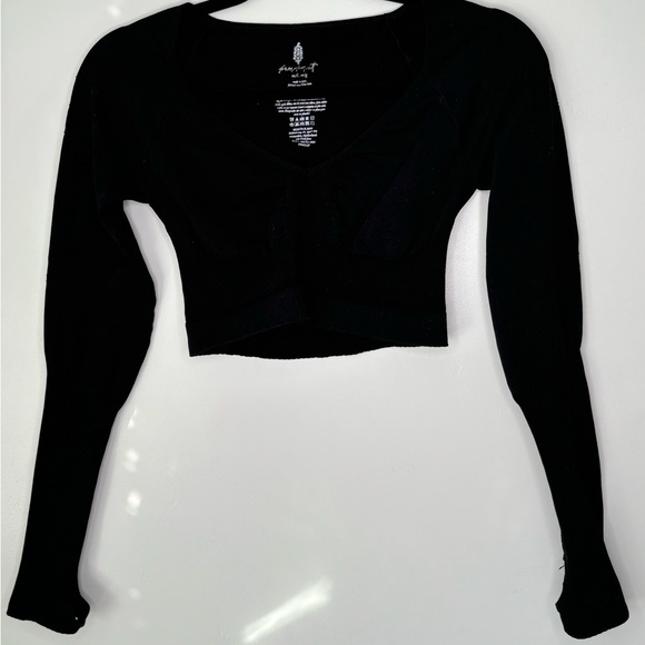 NWOT Free People FP Movement Long Sleeve Cropped Top - Picture 3 of 5
